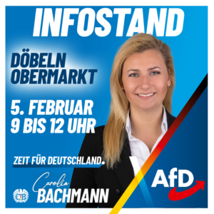 Carolin BachmannAfD vor Ort , Infostand 5.Februar, Döbeln
