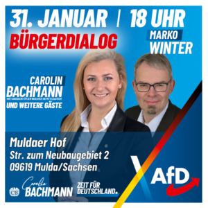Carolin Bachmann AfD vor Ort , Veranstaltung, 31. Januar, Mulda